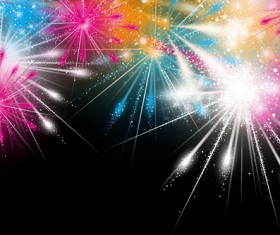Fireworks holiday illustration vector set 02