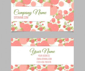 Floral business cards elegant vector material 04