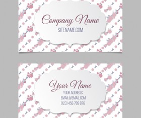 Floral business cards elegant vector material 05