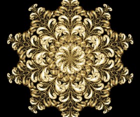 Floral golden pattern vector