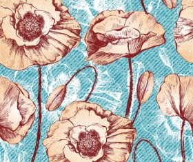 Flower vintage pattern seamless vector