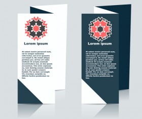 Fold flyer with brochure vector template set 05