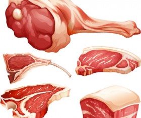Fresh meats vector material
