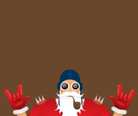 Funny santa claus vector design material 05