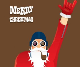 Funny santa claus vector design material 08