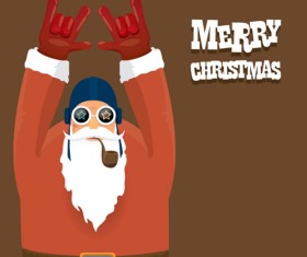 Funny santa claus vector design material 10