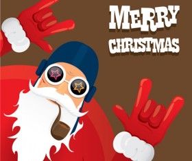 Funny santa claus vector design material 11