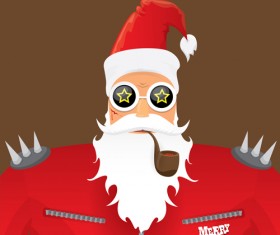Funny santa claus vector design material 12