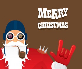 Funny santa claus vector design material 14