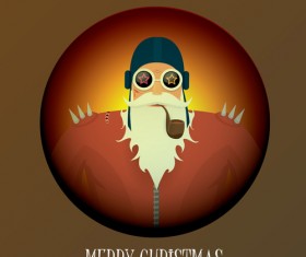 Funny santa claus vector design material 15