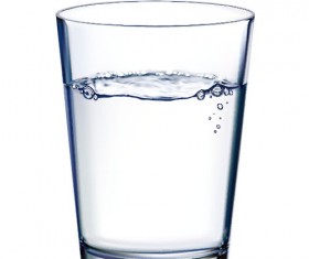 Glass cup with water vectors set 03