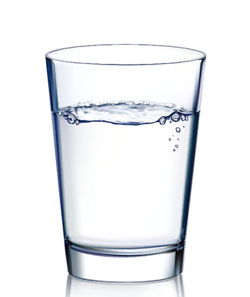Glass cup with water vectors set 03