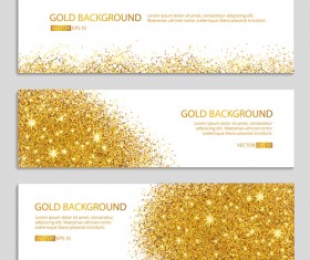 Golden banner creative vector