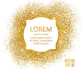 Golden dot with background vector 01