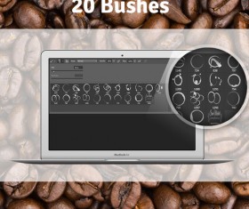 Grunge coffee stain Photoshop brushes