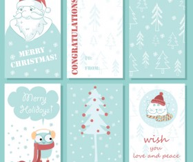 Hand drawn 2016 christmas cards vectors 01