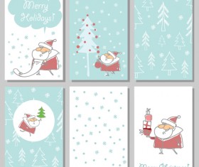 Hand drawn 2016 christmas cards vectors 02