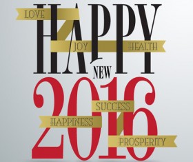 Happy 2016 new year vector