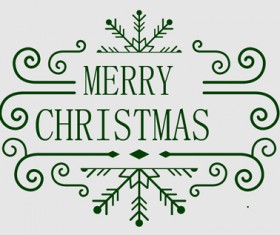 Happy christmas labels Photoshop brushes