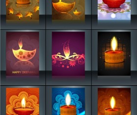 Happy diwali poster cover vector