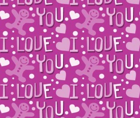 Love seamless pattern vector material 02