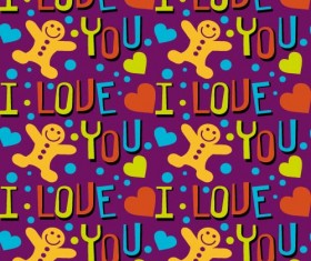 Love seamless pattern vector material 03