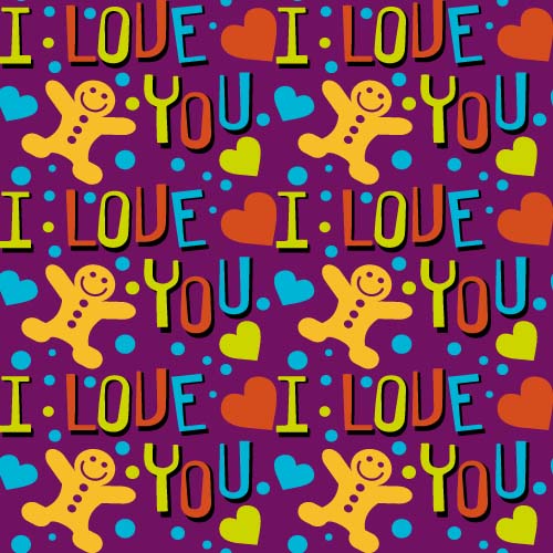 Love seamless pattern vector material 03