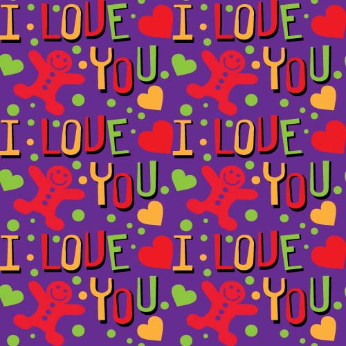 Love seamless pattern vector material 04