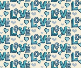 Love seamless pattern vector material 07
