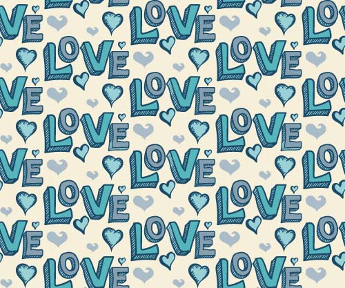 Love seamless pattern vector material 07