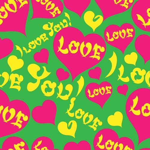 Love seamless pattern vector material 09