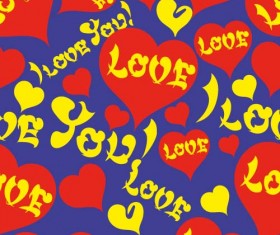 Love seamless pattern vector material 10
