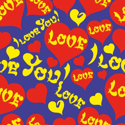 Love seamless pattern vector material 10