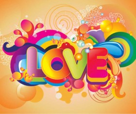 Love with fashion background vector