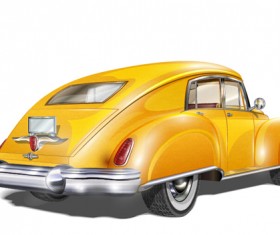Luxury retro car vector illustration 02