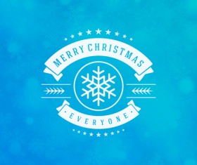 Merry christmas lable with halation background vector