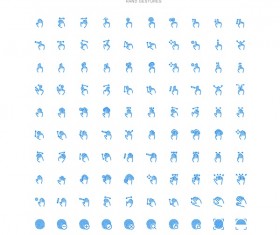 Mini gesture icons vector set