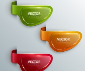 Modern layered banners vector material 01