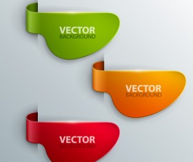 Modern layered banners vector material 02