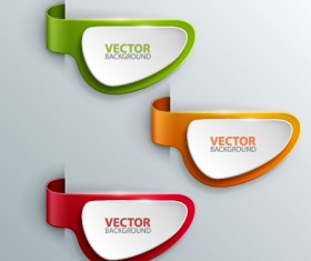 Modern layered banners vector material 03