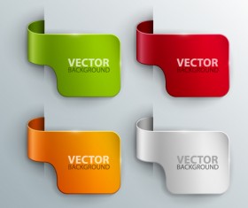 Modern layered banners vector material 04