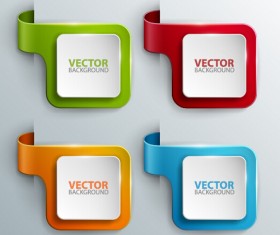 Modern layered banners vector material 05