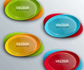 Modern layered banners vector material 07