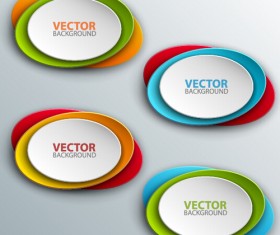 Modern layered banners vector material 08