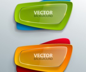 Modern layered banners vector material 09