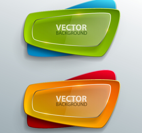 Download Modern layered banners vector material 09 free download