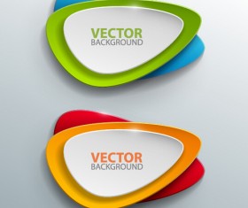 Modern layered banners vector material 11
