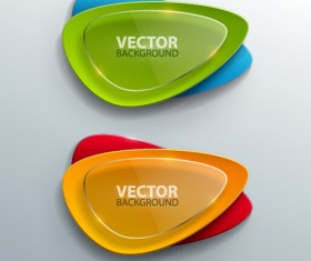 Modern layered banners vector material 12