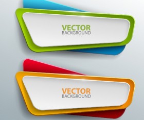 Modern layered banners vector material 13
