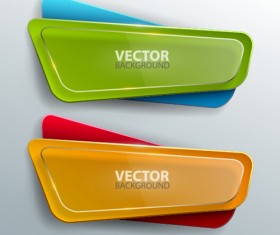 Modern layered banners vector material 14